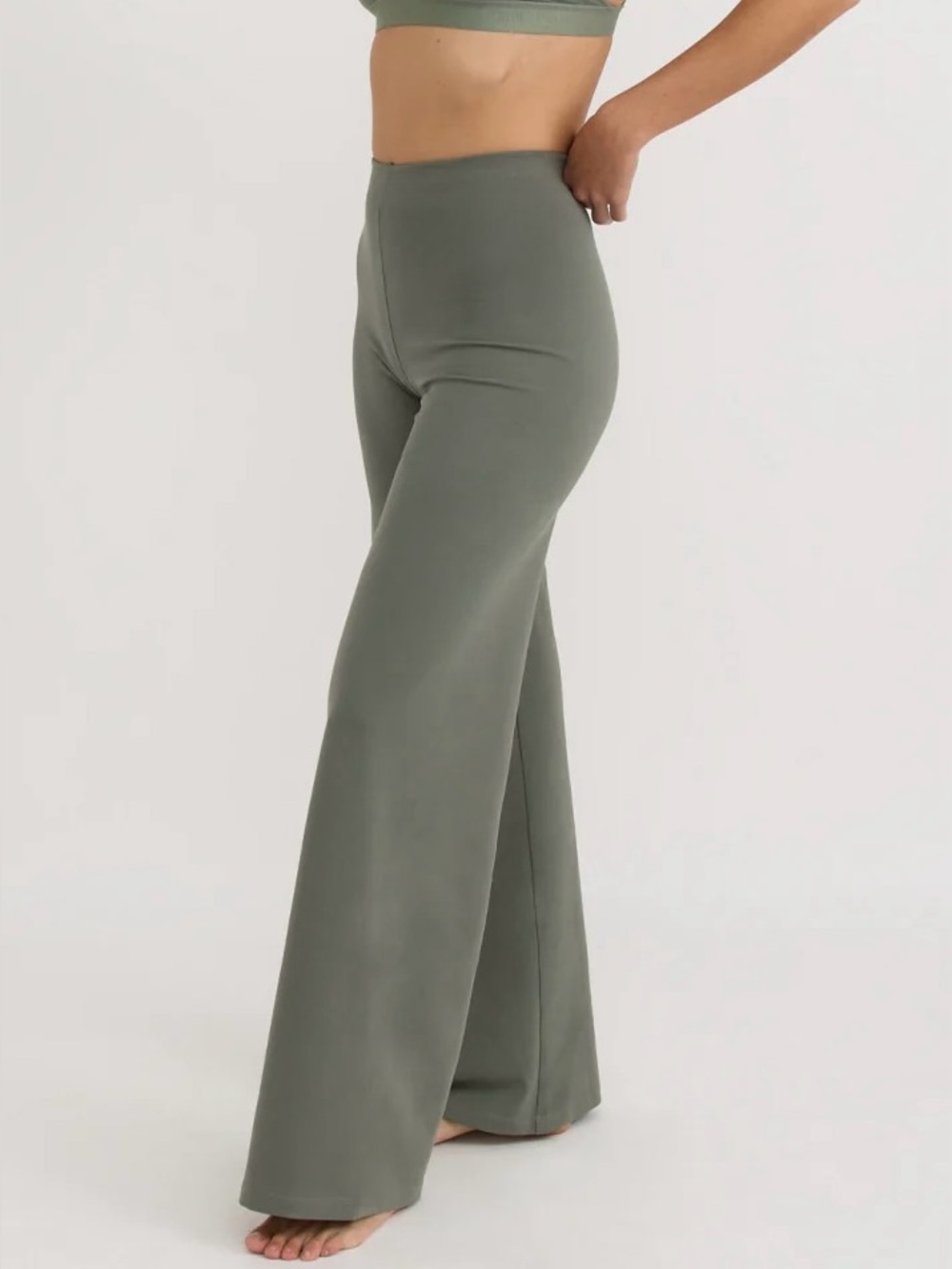 Organic Basics Core Straight Leg Pants Seaweed